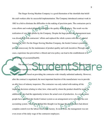 Inside Contract System Concerning Its Generosity to the Craft Workers