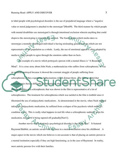 The Portrayal of Various Psychological Disorders