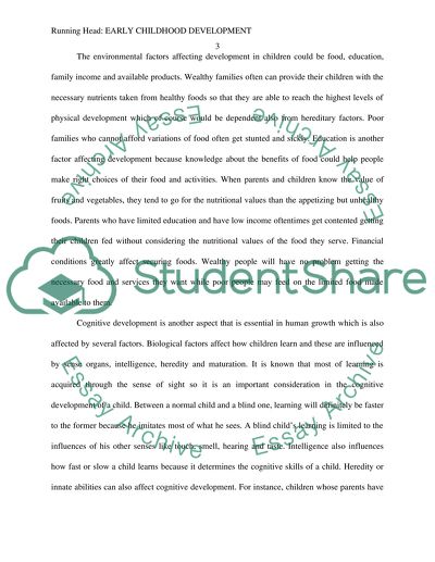 Early Childhood Development