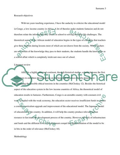 Analysis of internal and external efficiencies of the education system in DRC