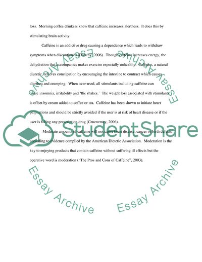 Pros and cons of caffeinne