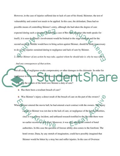 Advice for Negligence and Insurance Case