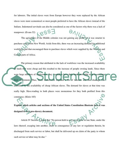 Africans in the Colonial Period & The Revolutionary Era