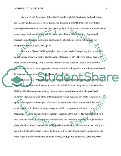 Critical Thinking - Advanced Life Support Skills within Paramedic Scope of Practice