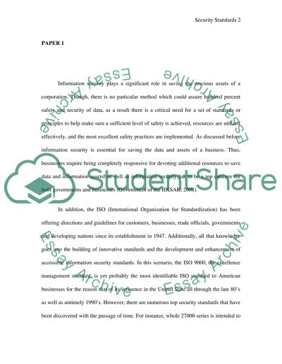 Differences and Similarities between Existing Security Standards