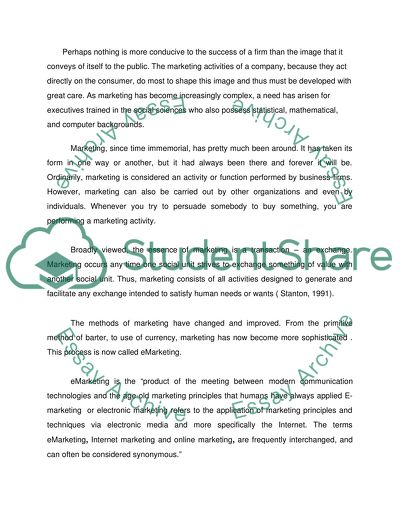 Business Research Issues and Analysis: Advantages and Disadvantages of E-marketing