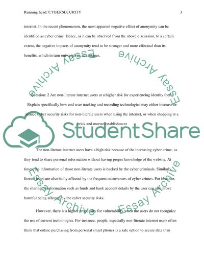 Anonymity of Individuals on the Internet