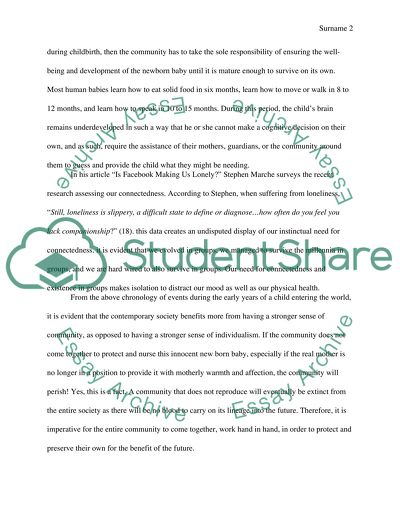 The Individual and the Community