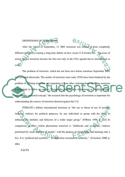 Modern Age Terrorism and Its Threats in the US