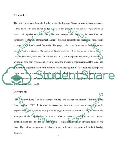Accounting - Balanced Scorecard Concept