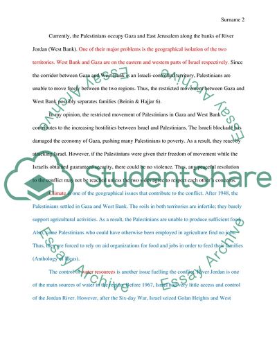 Israeli-Palestinian Conflict