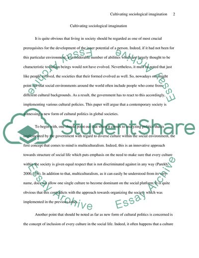 Cultivating Sociological Imagination