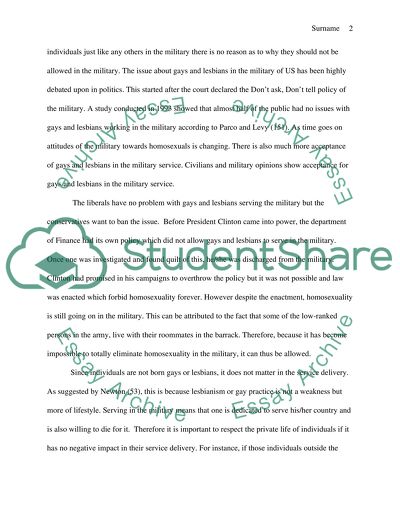 Should gays and lesbians be allowed to serve in the U.S. military