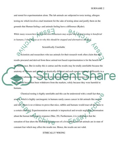 Animal Testing and Rgihts