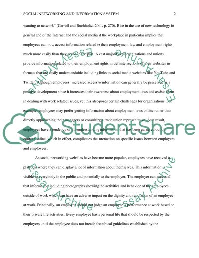 Social Networking and Information System