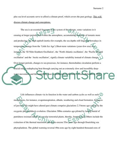 Climate Change and Conceptions