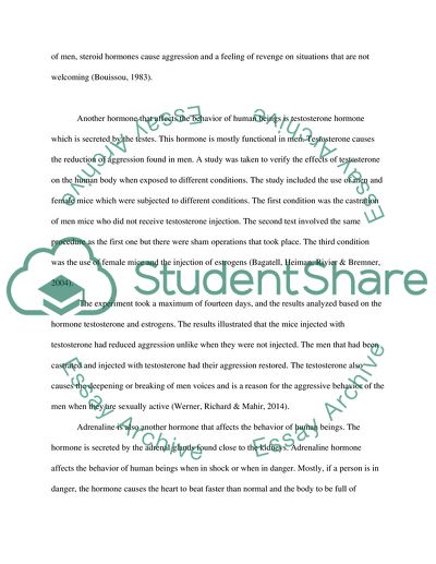 Effects Of Hormones On Human Behaviour
