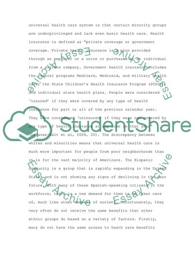 Universal Health Care