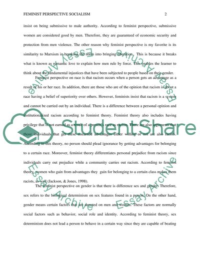 Feminist Perspective of Socialism