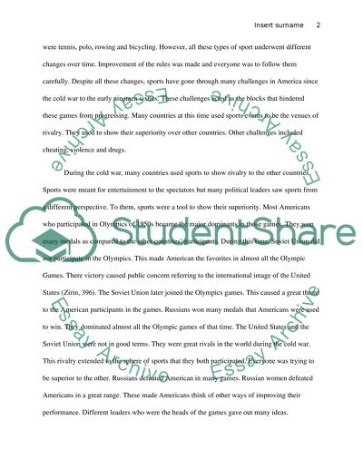 Sports Form a Very Important Part of American Culture