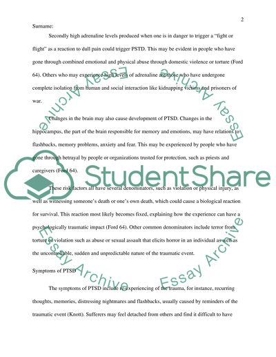 Posttraumatic Stress Disorder