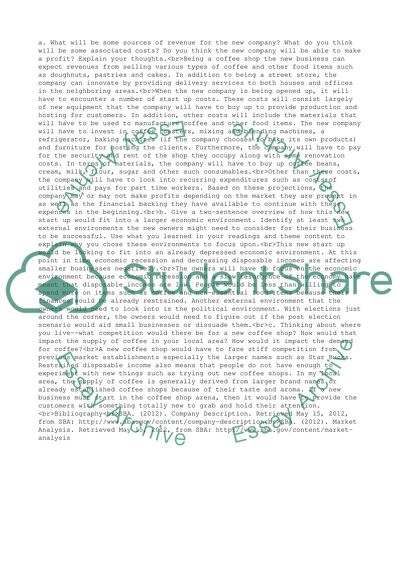 Sources of Revenue for the New Company