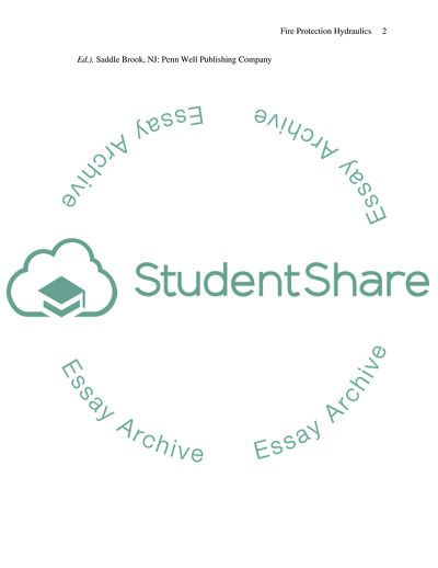 Fire and Water Supply