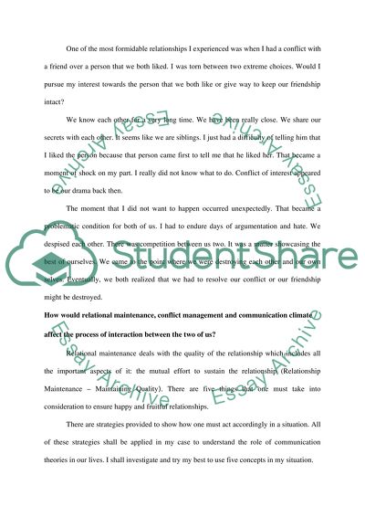 The Impact of Interpersonal Relationships on a Person