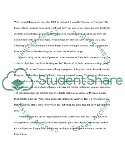 America, the cold war, Reagan and the state of the country