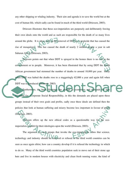 Summarizing the Book in Eco-Imperialism