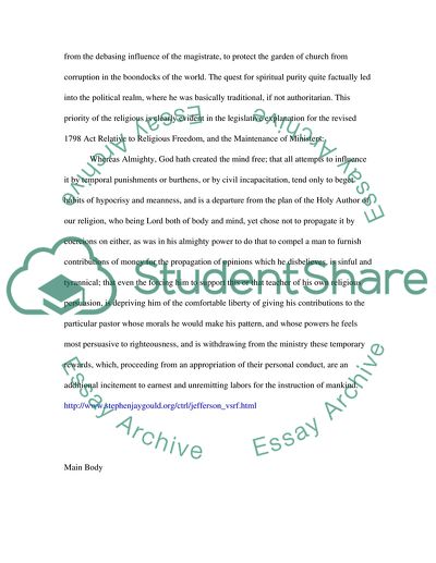 Separation of Church and State