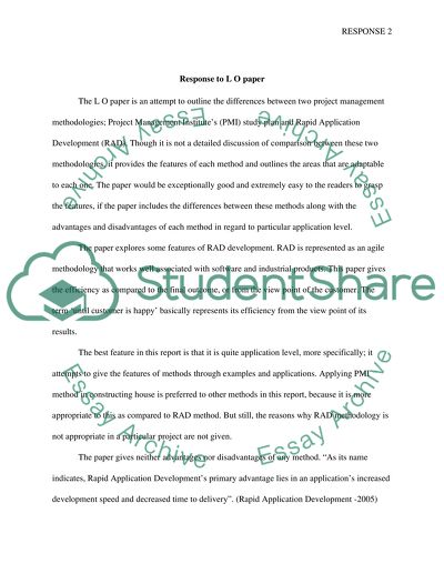 Response to Two Models of Management