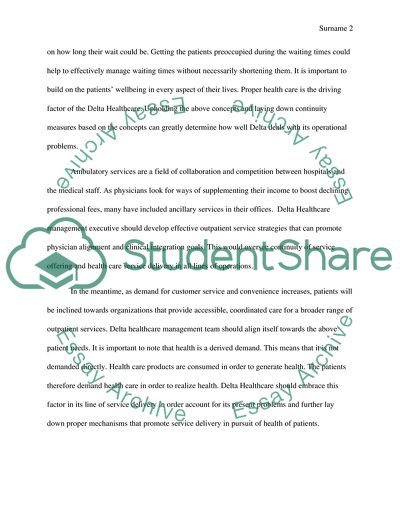 Analysis of Patient Flow in a Hospital Setting
