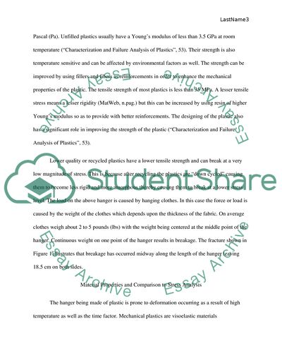 The Analysis of Plastic Hangers