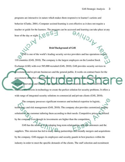 The Strategic Implications of Computer-Based Learning for G4S Wackenhut