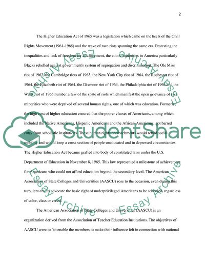 The Higher Education Act of 1965