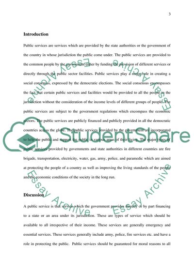 The Public about Public Services and Life without Them