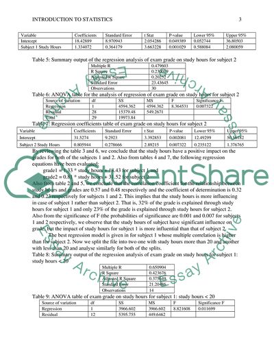 Introduction to Statistics Questions and Calculations
