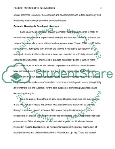 Genetic Engineering in Livestock