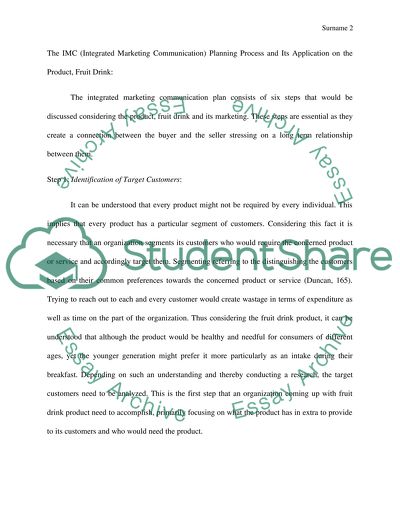 Integrated Marketing Communication Project