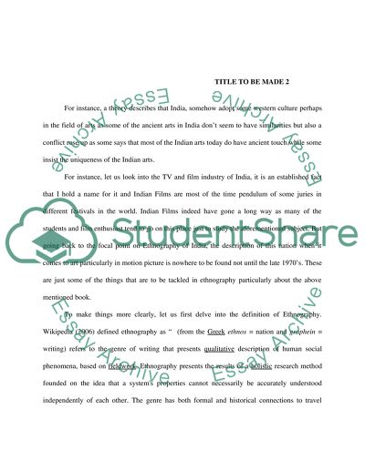 The Presents Cultural, Political and Moral Situation of India