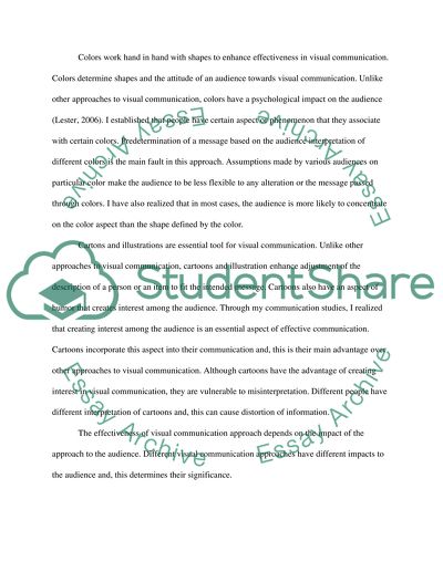 Developing and producing a visual project that reflects effective visual communication