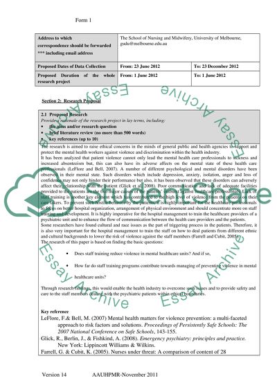 Human/animal ethics documentation