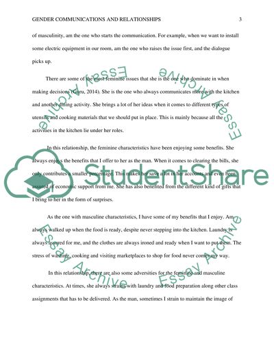 Gendered Communications and Relationships