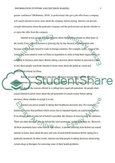 Effects of Information Systems on Decision-Making Process