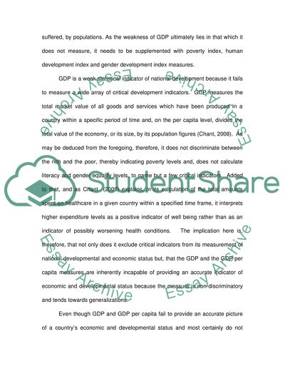GDP Critical Analysis