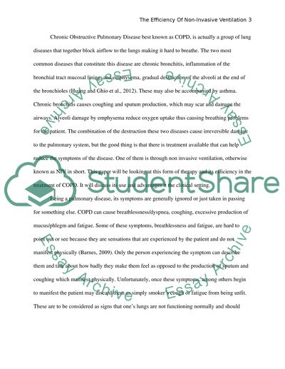 The Efficacy of non-invasive ventilation in the acute exacerbation of COPD Patient