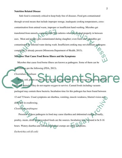 Nutrition Related Disease