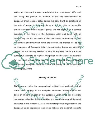 The European Unions Regional Policy