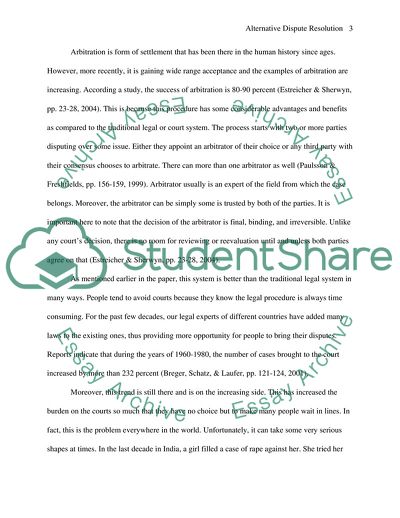 Alternative Dispute Resolution